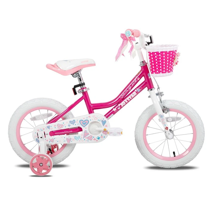 JOYKIE JOYSTAR 12 14 16 18 20 Inch Front Basket Training Wheels Chain Guard Cute Colors Made in China High-Quality Kids' Bike high quality