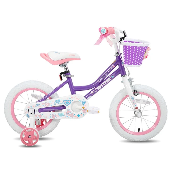 JOYKIE JOYSTAR 12 14 16 18 20 Inch Front Basket Training Wheels Chain Guard Cute Colors Made in China High-Quality Kids' Bike factory