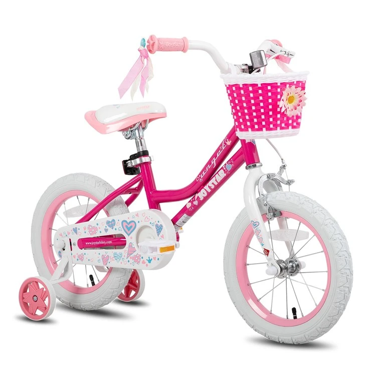 JOYKIE JOYSTAR 12 14 16 18 20 Inch Front Basket Training Wheels Chain Guard Cute Colors Made in China High-Quality Kids' Bike price